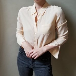 Equipment Silk Creme button down Small